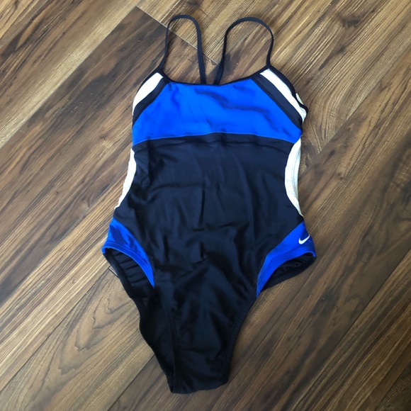 Nike One Piece Color Block Logo Swimsuit - Picture 2 of 9